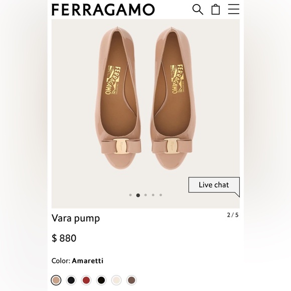 SALVATORE FERRAGAMO Vara Pump Low
Heel Bow Napak Nude Amaretti Size 9.5 C New - Picture 14 of 16